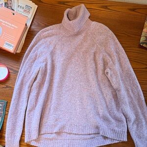 J. Crew Soft Pink Turtleneck Sweater